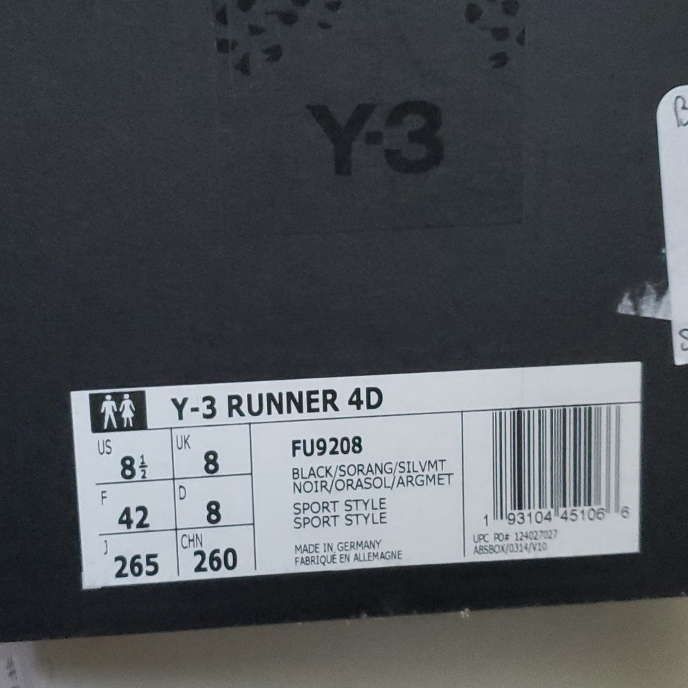 NIB sz 8 and 8.5 men's adidas x Y-3 runners - Picture 2 of 6